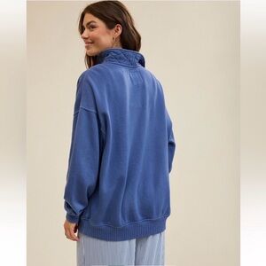 Aerie Tops | Oh Snap! Pullover Marbled Blue Size XXL